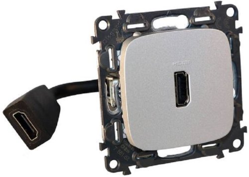 Розетка HDMI без рамки Legrand Valena Allure 1-м. алюминий картинка